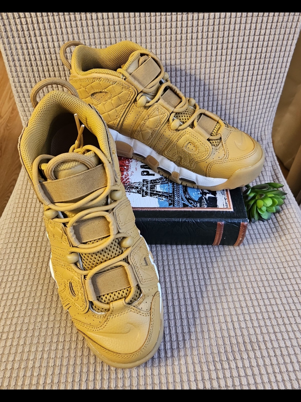 Nike Air More Uptempo Wheat Quilted (W) - Picture 3 of 16